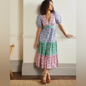 BODEN Sz XS/S/ US 2 R Floral Patchwork Maxi Dress 🌷